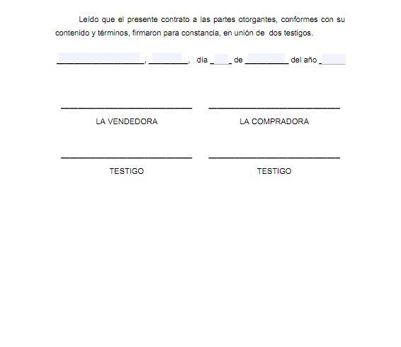 Modelos de contrato de la compra-venta de bienes muebles