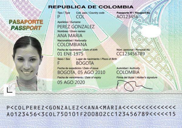 Modelo de pasaporte