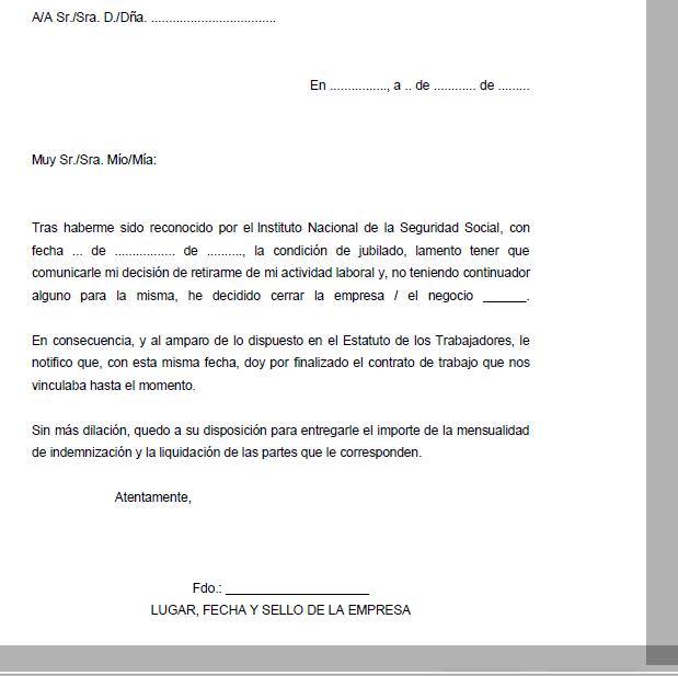 Modelo de carta contrato