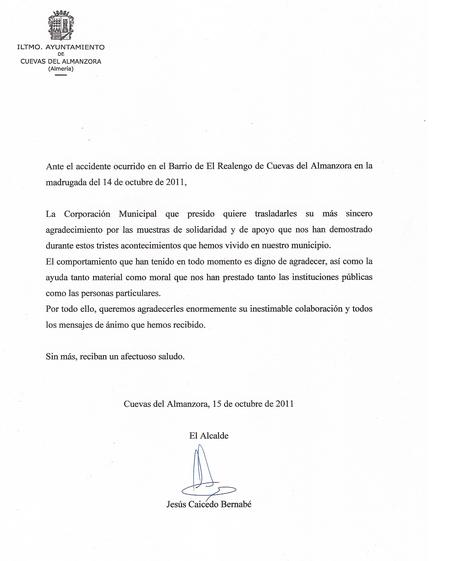 Nuevo modelo de carta de agradecimiento :