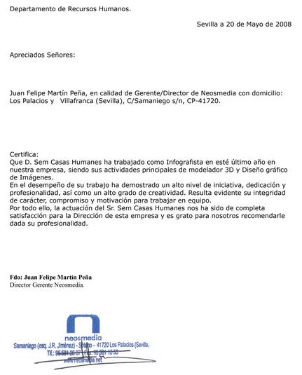 Modelo carta referencia laboral