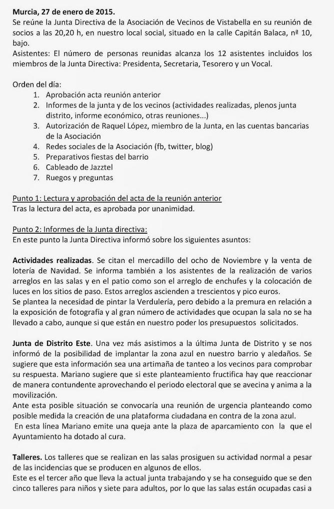 Modelo De Acta De Reunion De Vecinos