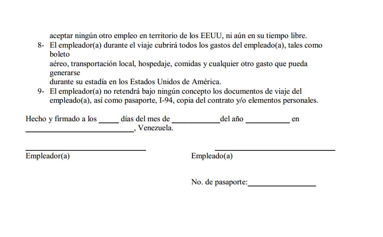 Modelo de contrato de trabajo en venezuela :