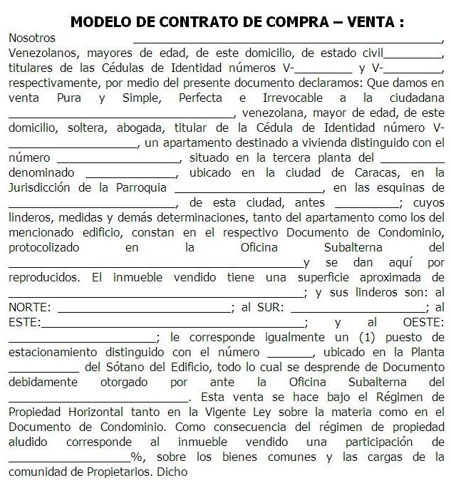 Modelo carta de compraventa :