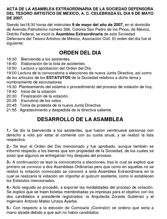 10 modelos de acta