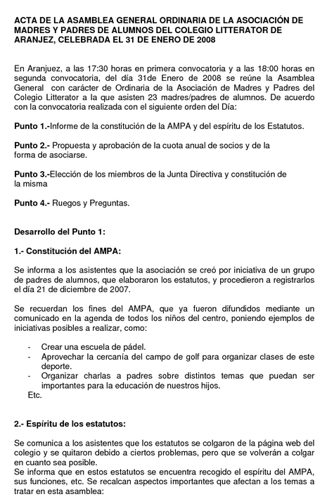 10 modelos de acta