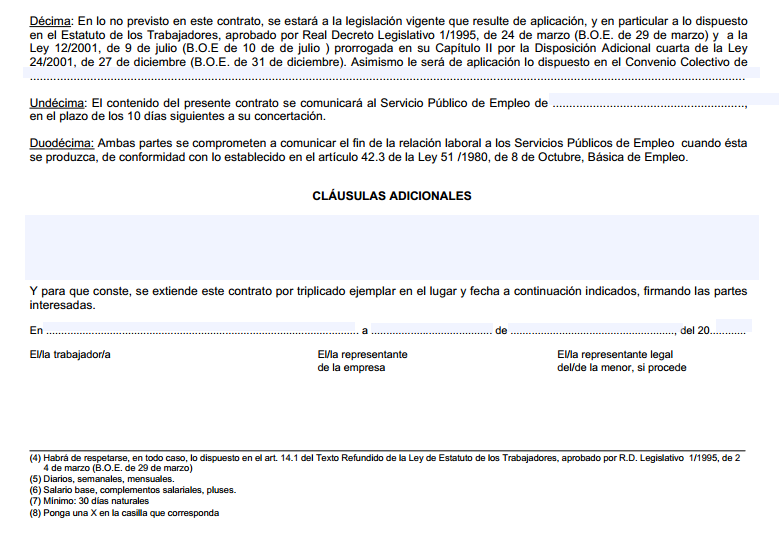 Modelo de contrato de trabajo 189