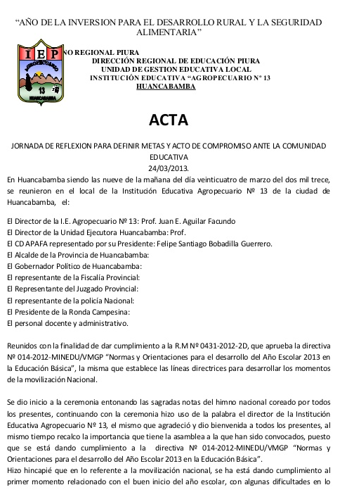 Modelo de acta de compromiso