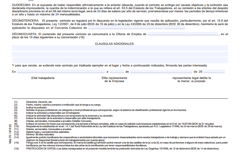 Modelo de contrato fijo discontínuo