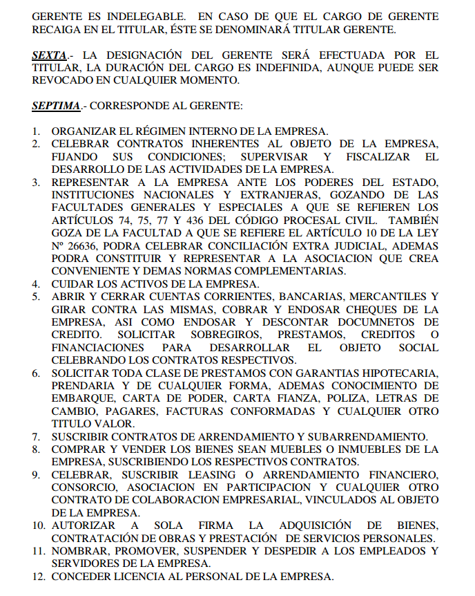 Modelo de minuta de constitucion de empresa eirl