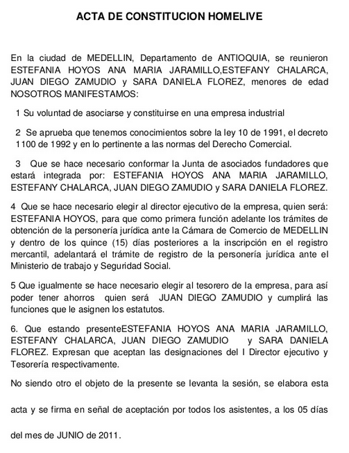 Modelo de acta empresarial