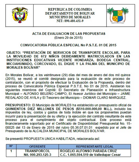 Modelo de acta de evaluación