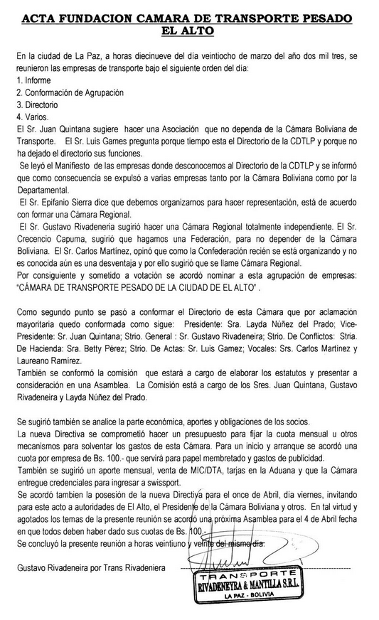 Modelo de actas fundacionales
