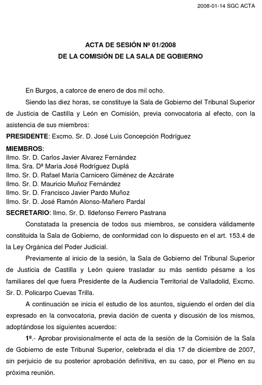 Modelo de acta judicial