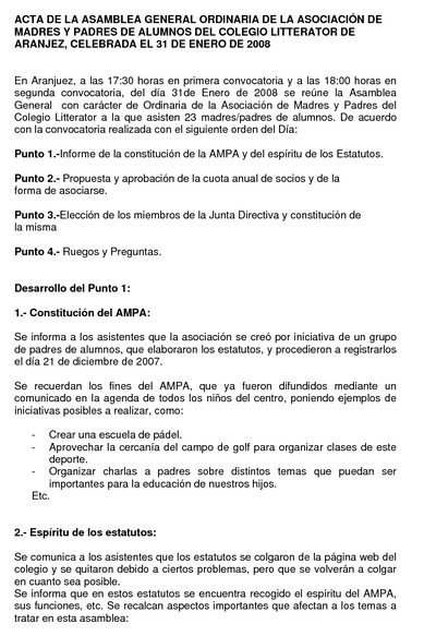 Modelo de actas legales