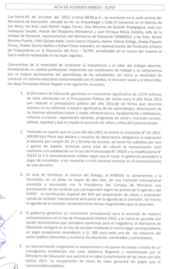 Minedu modelo de actas 2013