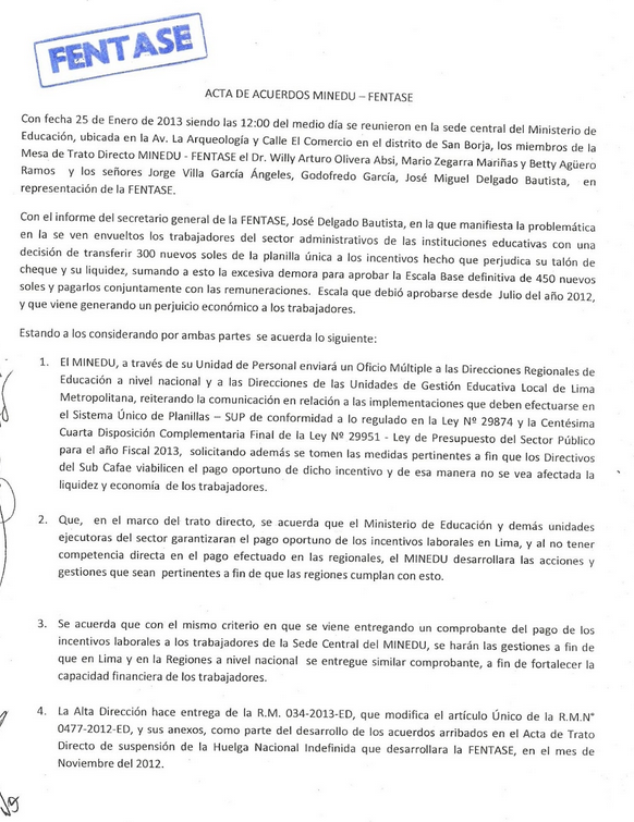 Minedu modelo de actas 2013