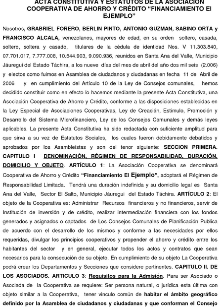 Modelo de acta de asambles s.a