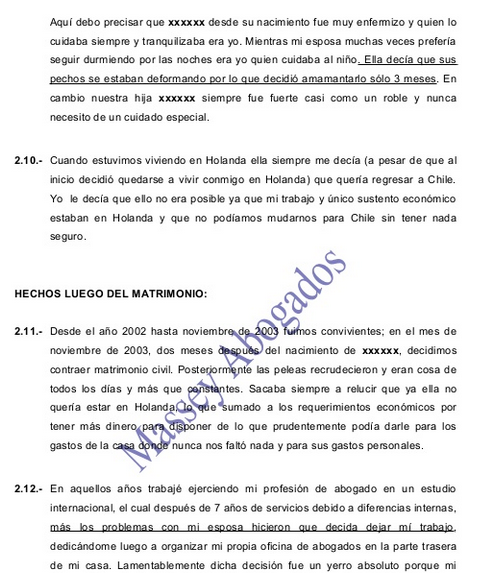 Modelo de demanda de divorcio y tenencia
