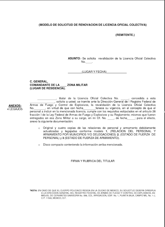 Modelo de solicitud administrativa