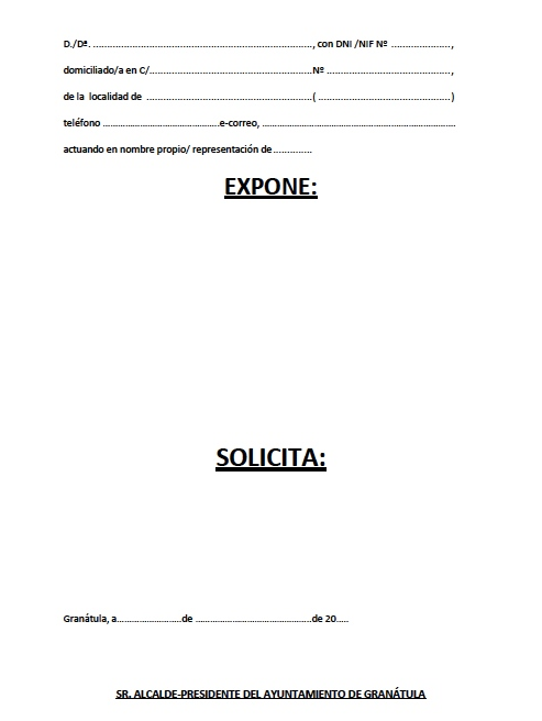 Modelo de solicitud administrativa