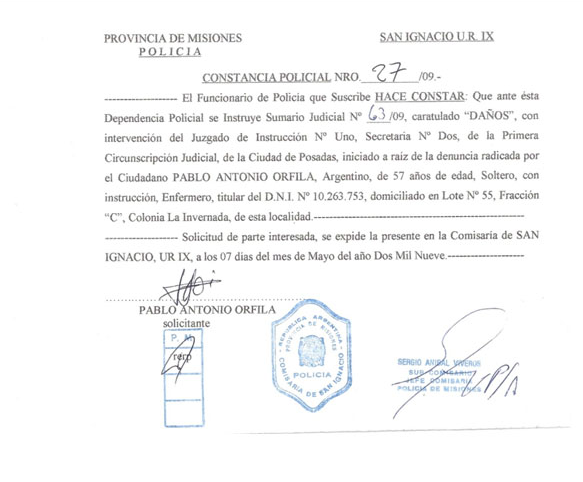 Modelo de carta de denuncia