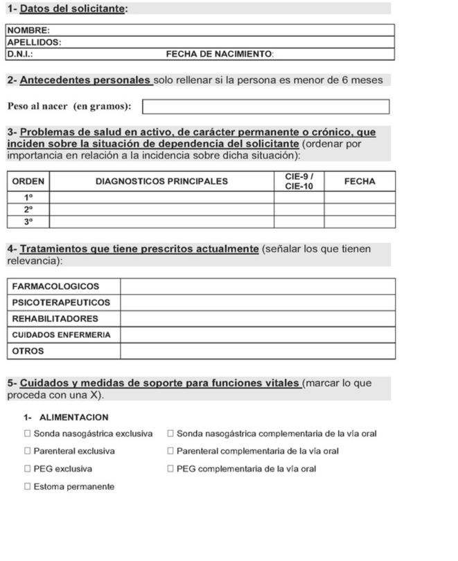 Modelo de solicitud individual