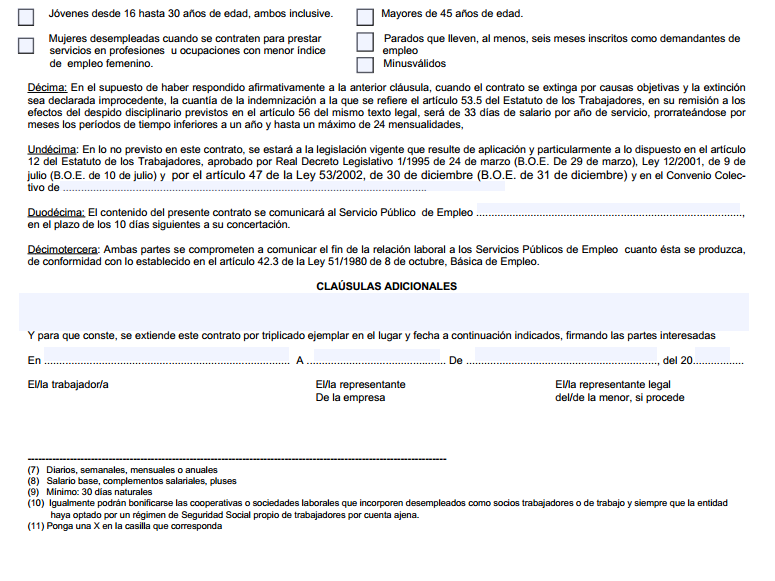 Modelo de contrato de trabajo por horas