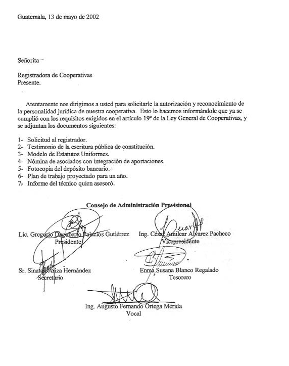 Modelo de solicitud individual