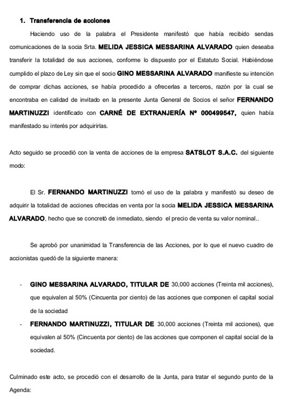Modelos de acta de transferencia